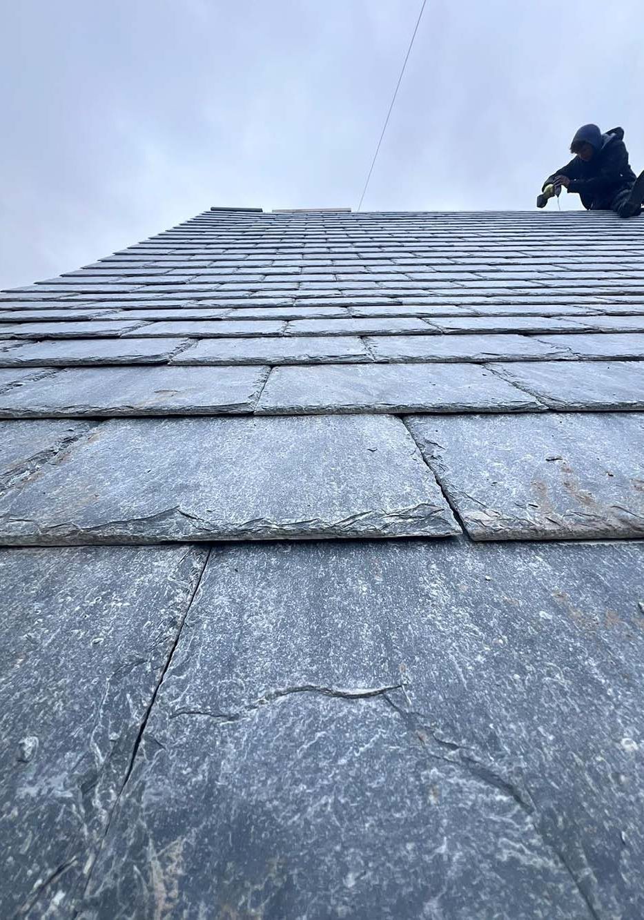 Close up of slate tiles